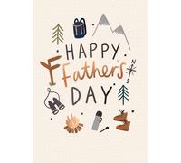 Hotchpotch Father's Day Card For Dad, Camping Adventure Theme 5x7 inches