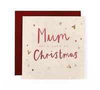 Hotchpotch For a Special Family Member - Contemporary Foil Embossed Festive Merry Christmas Card for Her - 6"x6" (Mum)