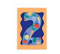 Hotchpotch Fun Birthday Card For Boy's 2nd Birthday, Birthday Card With Die-cut Detail And Neon Colours - Doodle Greeting Card London Size 5 x 7 inches