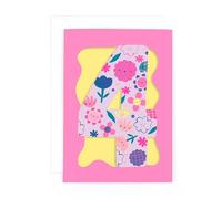Hotchpotch Fun Birthday Card For Girl's 4th Birthday, Birthday Card With Die-cut Detail And Neon Colours - Doodle Greeting Card London Size 5 x 7 inches