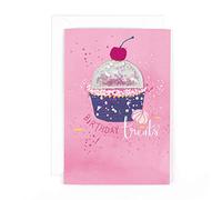 Hotchpotch Glitter Ball Birthday Treats Cupcake Card