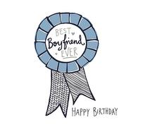 Hotchpotch Greetings Card - Three 60 - Boyfriend Birthday Rosette