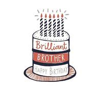 Hotchpotch Greetings Card - Three 60 - Brother Birthday Cake