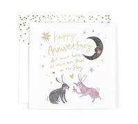 Hotchpotch Happy Anniversary Luxury Foiled Greetings Card, 6 X 6 Inches