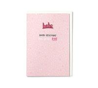 Hotchpotch Happy Birthday You Total Babe Card with Enamel 'Babe' Pin Badge - Greetings Card