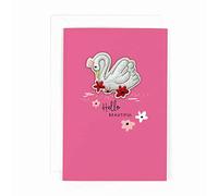 Hotchpotch Hello Beautiful Card with Iron-on Swan Patch