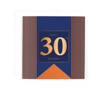 Hotchpotch Luxury Foiled 30th Birthday Card | Male 30th Birthday Card | Pocket Square Greeting Card London