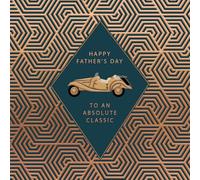 Hotchpotch Luxury Foiled Father's Day Card For Dad, Classic Car Themed 6 x 6 inches