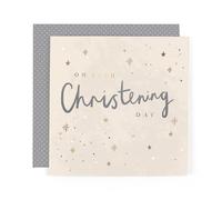 Hotchpotch Stunning Foiled Christening Congrats Card For Girl Or Boy, With Bespoke Dotty Envelope - Anise Greeting Card London Size 6 x 6 inches