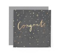 Hotchpotch Stunning Foiled Congratulations Card - Celebrate Passing Exams, Driving Test, New Job, First Home - Well Done Card With Dotty Envelope London Size 6 x 6 inches