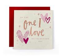 Hotchpotch Stunning Foiled Valentine's Day Card 'To The One I Love' With Bespoke Dotty Envelope - Anise Greeting Card London Size 6 x 6 inches