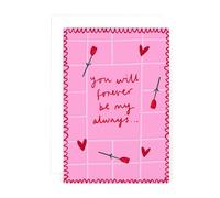 Hotchpotch You Will Forever Be My Always' Valentine's Day Card, Cute Romantic Card For Someone You Love London Size 4 x 6 inches