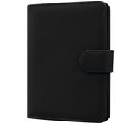 HOTCOOL Passport Holder Travel Essentials Airplane & Cruise Essentials Ship Leather Wallet Cover Case RFID Blocking Women & Men Vacation Travel Accessories Gifts Deals, A Litchi Black, 0.28 x 9.6 x