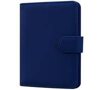 HOTCOOL Passport Holder Travel Essentials Airplane & Cruise Essentials Ship Leather Wallet Cover Case RFID Blocking Women & Men Vacation Travel Accessories Gifts Deals, A Litchi Navy, Magnetic Closure