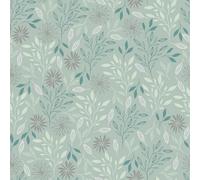 HotDecor Teal Blue Leaf Peel and Stick Wallpaper Boho Removable Stick on Wallpaper for Bedroom Walls Waterproof Contact Paper for Cabintes Leaves Floral Wall Mural Nursery Home Decor 118x17.5 Inch