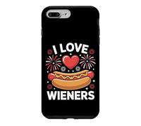 Hotdog Funny I Love Wieners 4th Of July USA Hot Dog Case for iPhone 7 Plus/8 Plus