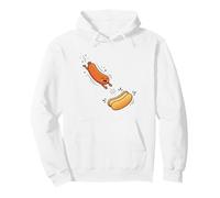 Hotdog Jumping Into A Bun Silly Food Lover Funny Snack Humor Pullover Hoodie