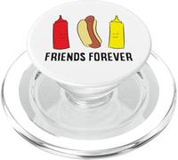 Hotdog Ketchup Mustard Friends Forever Funny Hot Dog PopSockets PopGrip for MagSafe