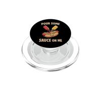 Hotdog Pour Some Sauce On Me Embarrassing Cringe Hot Dog PopSockets PopGrip for MagSafe