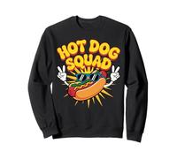 Hotdog Squad Fun Weiner Fast Food Sunglasses Hot Dog Sweatshirt