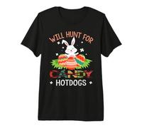 Hotdogs Lover Kawaii Bunny Easter Day Happy Easter Sunday Premium T-Shirt
