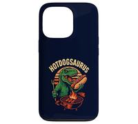 Hotdogsaurus T-Rex BBQ Grilling Funny Dinosaur Hot-Dog Lover Case for iPhone 13 Pro
