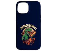 Hotdogsaurus T-Rex BBQ Grilling Funny Dinosaur Hot-Dog Lover Case for iPhone 15