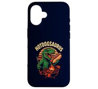 Hotdogsaurus T-Rex BBQ Grilling Funny Dinosaur Hot-Dog Lover Case for iPhone 16