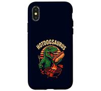 Hotdogsaurus T-Rex BBQ Grilling Funny Dinosaur Hot-Dog Lover Case for iPhone X/XS