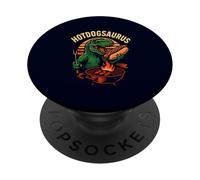 Hotdogsaurus T-Rex BBQ Grilling Funny Dinosaur Hot-Dog Lover PopSockets Adhesive PopGrip