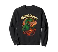 Hotdogsaurus T-Rex BBQ Grilling Funny Dinosaur Hot-Dog Lover Sweatshirt