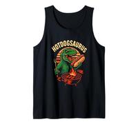 Hotdogsaurus T-Rex BBQ Grilling Funny Dinosaur Hot-Dog Lover Tank Top