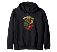 Hotdogsaurus T-Rex BBQ Grilling Funny Dinosaur Hot-Dog Lover Zip Hoodie