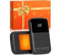 Hotdot AI Hand Warmers Rechargeable with Gift Box, 2 Pack Portable Electric Hand Warmer with LED Display Battery and Temperature, Fast Heating, for Men, Women, Hunting Camping Ash Gray