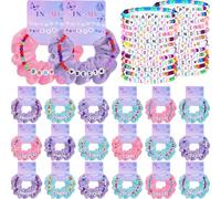 Hoteam 24 Sets in My Birthday Era Party Supplies Popular Singer Favors Friendship Bead Bracelets Velvet Hair Scrunchies for Girls Fans Party Supplies Birthday Decorations