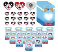 Hoteam 24 Sets Shark Party Favor Shark Pins with Cards Summer Heart Lapel Pins Bulk Ocean Animal Art Brooch Buttons for Women Employee Beach Wedding Sunday School Favors Baby Shower Birthday Gifts