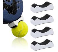 Hoteam 4 Pack Tennis Ball Pickers for Racket Tennis Ball Picker Upper Retriever Attachment Pick up Tool for Rackets Clip on Collector No Bending Quick Pickup Picker Training Tool Gifts