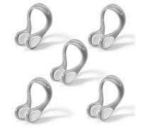 Hoteam 5 Pcs Swimming Nose Clip Set Unisex Adults Nose Plug Rubber Waterproof Soft Pads Accessories for Competitive Fitness Regular Swimmers(Grey)
