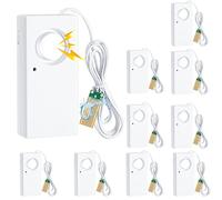 Hoteam 5 Pcs Water Leak Detector 120dB Water Leak Alarm 9V Battery Water Sensor Alarm Flood Sensor Water Detector Sensor Overflow Security Alert for Home Basement Kitchen Garage Bath Tub Sink White