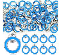 Hoteam 60 Pcs Diabetes Awareness Pins Bulk Blue Circle Enamel Pin Type 1 Diabetes and Type 2 Diabetic Ribbon Light Blue Awareness Pins Diabetic Survivor Gifts