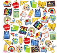 Hoteam 60 Pcs Summer Enamel Pins Bulk Hippie Preppy Label Pin Beach Hawaiian Tropical Brooch for Backpack Hat Clothes Party Favor Gift Decor(Back to School)