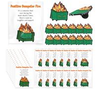 Hoteam Funny Positive Dumpster Fire Lapel Pins Emotional Support Anxiety Relief Pins Positive Card for Coworker Employee, /, Alloy Steel, no gemstone