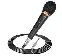 Hotec Premium Vocal Dynamic Handheld Microphone with 19ft Detachable XLR Cable and ON/Off Switch (Metal Black) (H-W07)