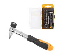 Hoteche 23-Piece Ratchet Mini Ratchet Set with Iron Sheet Handle CR-V Material, 12 Pieces 6.35 x 25 mm Bits, PH, PZ, SL, T, 1/4 Inch Magnetic Extension Rod, 9 x 1/4 Inch Sockets, 5-13 mm