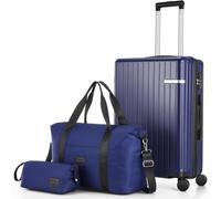 Hoteel 5 Piece Luggage Set Expandable ABS+PC Hardshell Carry on Suitcase with Spinner Wheels & TSA Lock for Men and Women, Rolling Suit Case for Plane, Travel, Business, Beige (20/24/28/DB/TB), Dark