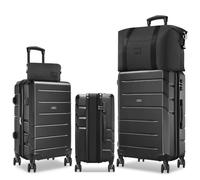 Hoteel Luggage Sets 3 Piece Suitcases with Wheels & TSA Lock & Bags，The Hard Hhell and Zipper Protect Belongings. The Suitcase is Suitable for Travel, Business Trips and Studying Abroad, Black, 3