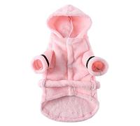 Hotel Bathrobe Pyjamas for Dogs Cats Pets Clothing Night Dress Towel Animal Clothing Soft Fluffy Warm (M)