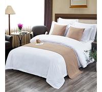 Hotel Bed Runner Scarf Bed Throws for Foot of Bed Soft Bedroom Bedding Protector Modern Bed Tail Pad Decoration Strip for Queen, Double, Single, King Size Bed-Brown||California King 19.7 x 102.3"