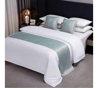 Hotel Bed Runner Scarf Luxury Bed End Decorative Strips Modern Blankets Bedspread Throw Cover Soft No Fading Beds End Mat for Twin,Queen,King Size-Green||50X210cm for 1.5m Bed
