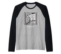 Hotel Cecil Vintage Ad Distressed Graphic Raglan Baseball Tee